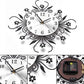 🕰️ 60% RABATT! 🌸 Elegant Väggklocka med Blommönster & Strass – Tyst Gång, Batteridriven & Perfekt för Hem & Kontor ✨