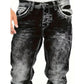 👖 60% RABATT! 🔥 Herrmode Kreativa Stretchjeans – Minimalistisk Stil, Perfekt För Sommaren & Emo-inspirerad Look 💙