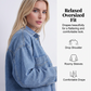 🧥 60% RABATT! 💙 Avslappnad Denimskjortjacka – Långärmad & Oversized, Perfekt För En Ledig & Stylig Look 🌸