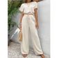 👚 50% RABATT! 👖 Tvådelat set för damer – kortärmad topp & raka byxor med vid ben – Lätt, ledig & perfekt för vardag, resor eller sommarkvällar – elegant men ändå avslappnad ✨