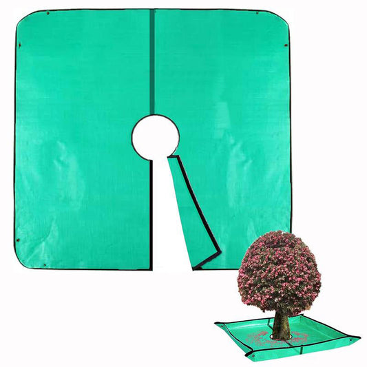 🌿 50% RABATT! 🪴 Trädgårdspresenning 200 × 200 cm med 30 cm hål för beskärning – Skyddar ogräs, andningsbar & perfekt för fruktträd och buskar 🍎