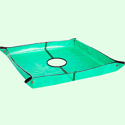 🌿 50% RABATT! 🪴 Trädgårdspresenning 200 × 200 cm med 30 cm hål för beskärning – Skyddar ogräs, andningsbar & perfekt för fruktträd och buskar 🍎