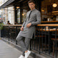 👔 60% RABATT! 🔥 Herr Modern Mandarin Krage Tunika & Byxor Set – Elegant Design, Bekväm Passform & Perfekt För Festliga Tillfällen 🎩