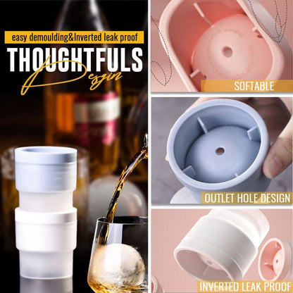 🍹 KÖP 2 FÅ 1 GRATIS! ❄️ Rund Iskuleform – Livsmedelsgodkänd Silikon, Långsam Smältning & Perfekt För Whisky & Cocktails 🥃