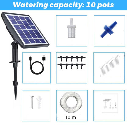💧 50% RABATT! ☀️ Soldriven Automatisk Droppbevattningssystem – Energisnål, Enkel Installation & Perfekt För Trädgård & Växter 🌿