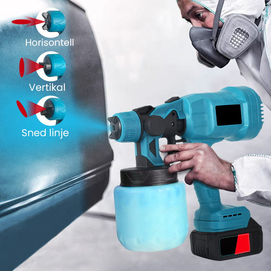 🔫 50% RABATT! ⚡ Trådlös elektrisk sprutpistol – 800 ml/minut för oavbruten sprutning – Laddningsbar, spruta i alla vinklar utan läckage – perfekt för möbler, staket och väggar 🏠