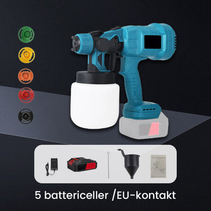 🔫 50% RABATT! ⚡ Trådlös elektrisk sprutpistol – 800 ml/minut för oavbruten sprutning – Laddningsbar, spruta i alla vinklar utan läckage – perfekt för möbler, staket och väggar 🏠