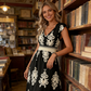 👗 50% RABATT! 🌸 Maxiklänning med V-ringning och barockmönster för kvinnor – Elegant, ledig & perfekt för sommarfester, bröllop eller romantiska utekvällar ✨