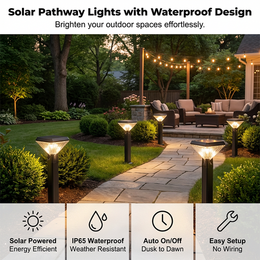 💡 60% RABATT! ☀️ Solcellsdrivna Vattentäta Trädgårdsljus – Automatisk Tändning, Energisnål & Perfekt För Uteplats & Gångväg 🏡