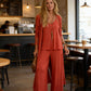 👚 50% RABATT! 🌸 3-delat Loungewear-set för Damer med Lätt Snitt – Mjukt Tyg, Avslappnad Passform & Perfekt För Hemma & Avkoppling 🛋️
