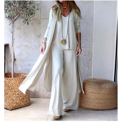 👚 50% RABATT! 🌸 3-delat Loungewear-set för Damer med Lätt Snitt – Mjukt Tyg, Avslappnad Passform & Perfekt För Hemma & Avkoppling 🛋️