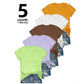 👕 50% RABATT! 🔥 5-pack Mångsidiga Enfärgade T-shirts – Mjuk Bomull, Andningsbara & Perfekt För Vardagsbruk 👚