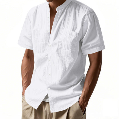 👕 60% RABATT! 🔥 Herr Casual Kortärmad Skjorta med Knappar – Klassisk Design, Andningsbart Tyg & Perfekt För Vardag & Fest 👔