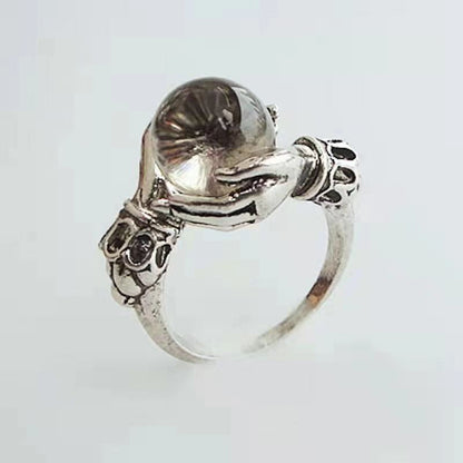 💍 60% RABATT! 🔮 Gotisk Kristallkula Handring – Mystisk Design, Justerbar & Perfekt För En Unik Stil 🌙