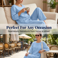 👚 50% RABATT! 💃 Ledig Löstsittande Tuniktopp & Byxset med Vida Ben – Bekväm Passform, Lätt Tyg & Perfekt För Varma Dagar 🌸