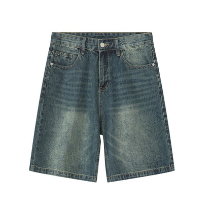 🩳 50% RABATT! 🔥 Vintage-jeansshorts för Herr – Relaxed Fit, Slitna Detaljer & Avslappnad Retrokänsla För En Cool Sommarlook ☀️