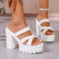 👡 50% RABATT! 💃 Dam Chunky Klacksandaler med Plattform – Bekväm, Stabil & Perfekt För En Trendig Sommarlook ☀️