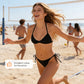 👙 50% RABATT! 🔥 Sexig Triangel Bikini Baddräkt med Snörning – Justerbar Passform, Lätt Tyg & Perfekt För En Solig Stranddag ☀️