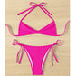👙 50% RABATT! 🔥 Sexig Triangel Bikini Baddräkt med Snörning – Justerbar Passform, Lätt Tyg & Perfekt För En Solig Stranddag ☀️