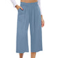 👖 50% RABATT! 👗 Kvinnors hög midja rökta breda ben byxor – Mjukt fallande tyg, retro silhuett & otroligt bekväma – perfekta för kontoret, vardag eller en ledig helg ✨