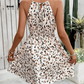 👗 50% RABATT! 🎨 Abstrakt Mönstrad Halterneck A-linje Klänning – Figursydd, Lätt Tyg & Perfekt För En Kreativ Sommarlook 🌸