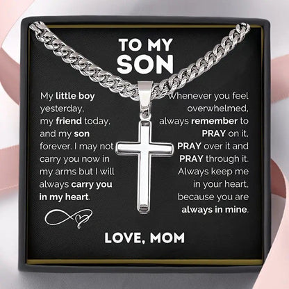 ✝️ 50% RABATT! 🔥 Herrhalsband med Korshänge i Rostfritt Stål – Inklusive Presentask, Klassiskt Design & Perfekt Som En Meningsfull Gåva 🎁