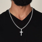 ✝️ 50% RABATT! 🔥 Herrhalsband med Korshänge i Rostfritt Stål – Inklusive Presentask, Klassiskt Design & Perfekt Som En Meningsfull Gåva 🎁