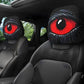 🚗 KÖP 3 FÅ 1 GRATIS! 😈 Läskigt Röda Ögon Bilnackstödsskydd – Skrämmande Design, Mjukt Tyg & Perfekt För Halloween & Bilentusiaster 👁️‍🗨️