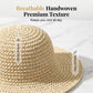 👒 50% RABATT! ❤️ Damhatt med Bred Brätte – Handvävd Halmhatt, Andningsbar & Perfekt För Soliga Dagar Vid Stranden Eller I Trädgården ☀️