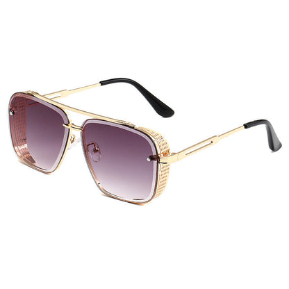🕶️ 50% RABATT! ✨ Retro Dubbel Bridge Metallram Solglasögon – UV400 Skydd, Klassisk Design & Perfekt För En Tidlös Stil I Sommar ☀️