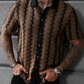 👕 50% RABATT! 🎨 Herr Kortärmad Retro Geometrisk Stickad Skjorta – Unikt Mönster, Mjuk Textur & Perfekt För En Personlig Sommarlook 🌞