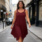 👗 50% RABATT NU! 🌿 Ärmlös damklänning med asymmetrisk fåll – Flödande & lätt – Perfekt för sommar, strand eller en ledig dag – feminin och modern design ✨
