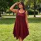 👗 50% RABATT NU! 🌿 Ärmlös damklänning med asymmetrisk fåll – Flödande & lätt – Perfekt för sommar, strand eller en ledig dag – feminin och modern design ✨