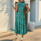 👗 50% RABATT! 🎨 Ärmlös Midiklänning med Lager-på-Lager-Design & Abstrakt Mönster för Dam – Elegant Silhuett, Lätt Tyg & Perfekt För En Konstnärlig Och Ledig Look 🌸