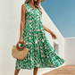 👗 50% RABATT! 🎨 Ärmlös Midiklänning med Lager-på-Lager-Design & Abstrakt Mönster för Dam – Elegant Silhuett, Lätt Tyg & Perfekt För En Konstnärlig Och Ledig Look 🌸