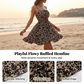 👗 50% RABATT! 🌸 Romantisk spagettibandsklänning – Knytning fram & smockad bodice – Flödande volanger, perfekt för brunch, dejt eller strandsemester 🏖️✨