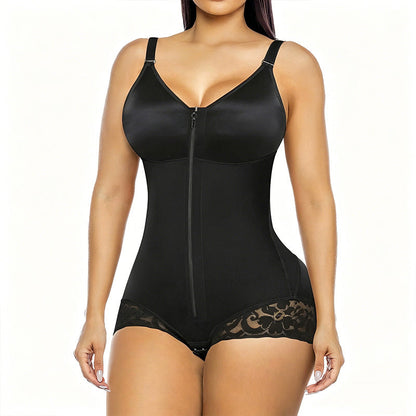 👙 50% RABATT! 💪 Shapewear Bodysuit – Magkontroll Med Frontzip, 360° Kompression & Avtagbara Axelband För En Slät Silhuett 👗