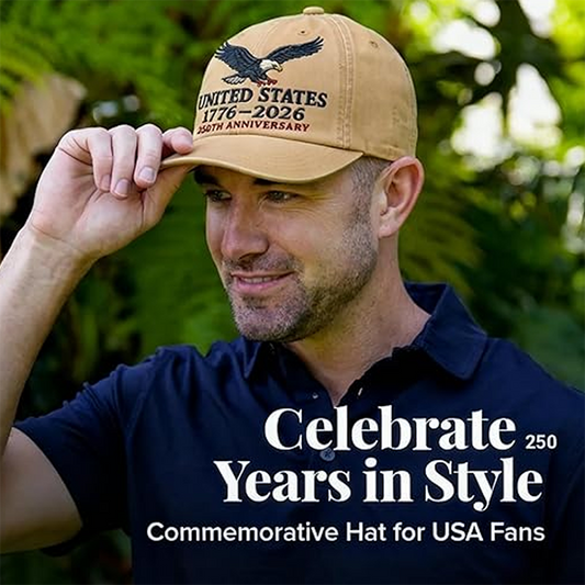 🧢 50% RABATT! 🗽 Vintage Tvättad Bomull 250-årsjubileum Keps – Justerbar Passform, Retrodesign & Perfekt För Festliga Tillfällen Eller Som En Minnesvärd Present 🎁