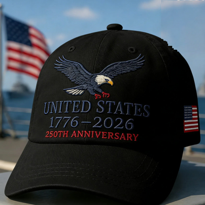 🧢 50% RABATT! 🗽 Vintage Tvättad Bomull 250-årsjubileum Keps – Justerbar Passform, Retrodesign & Perfekt För Festliga Tillfällen Eller Som En Minnesvärd Present 🎁