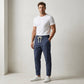 👖 50% RABATT! 👔 Herr Randiga Linblandning Casual Byxor – Lätt, andningsbar & perfekt för avslappnad stil i sommarvärmen 🌿