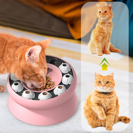 🐱 50% RABATT! 🧩 Kattens pusselmatare – roterande matspel & långsam matning – Roliga, hälsosamma måltider & minskar uppblåsthet – interaktiv och lätt att rengöra 🐾
