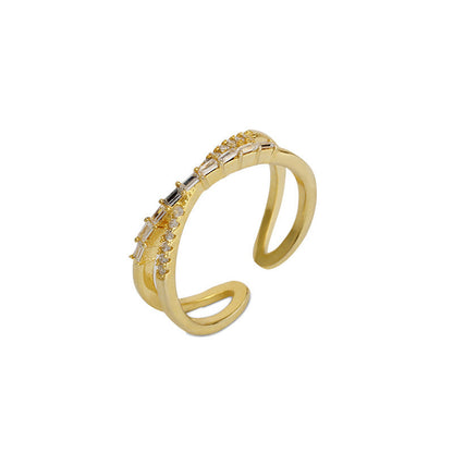 💍 50% RABATT! ✨ Justerbar ring med dubbla lager och korsande band – Trendig, nickelfri & perfekt för vardag eller fest – passar alla fingrar ♾️
