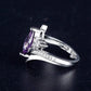 💍 50% RABATT! 💜 Asymmetrisk ring med marquise-slipad lila zirkon – Elegant, glittrande & perfekt som blickfång – modern design för dagligt bruk eller fest ✨