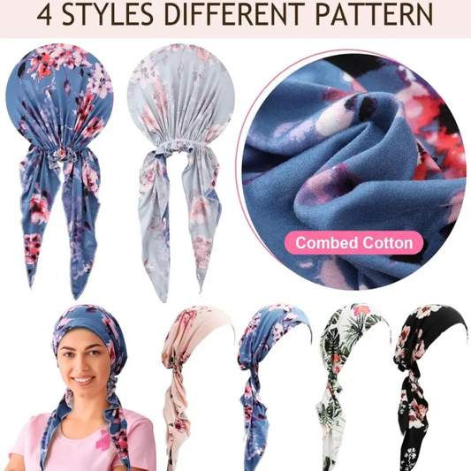👒 50% RABATT! ⏰ Kvinnors blommiga förknutna huvudscarf – Mjuk & lätt – Perfekt för sommaren, stranden eller som accessoar – sval och stilren 🌸