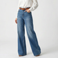👖 50% RABATT! 🌟 Dam högmidjade vida jeans i denim – Sköna, retro & svala – perfekta för en ledig sommarstil med sneakers eller sandaler ✨