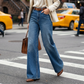 👖 50% RABATT! 🌟 Dam högmidjade vida jeans i denim – Sköna, retro & svala – perfekta för en ledig sommarstil med sneakers eller sandaler ✨