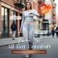 👚 50% RABATT! 👖 2-delat damset – Casual topp & byxor, minimalistisk stil – Mjukt material, ledig passform & perfekt för vardag, resor eller hemmakontor ✨