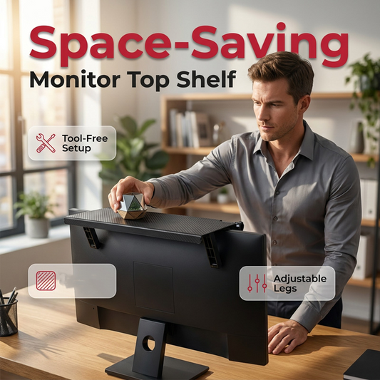 🪜 50% RABATT! 🧲 Justerbar hylla med nätöverdel – borrning krävs inte – Stabil metallkonstruktion, enkel montering & perfekt för kök, badrum eller förråd – maximerar vertikalt utrymme 🧺