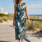 👗 50% RABATT! 🔥 Ärmlös maxiklänning med V-ringning & slits i sidan för dam – Elegant, andningsbar & perfekt för heta sommardagar eller kvällar på stranden – stilren och kvinnlig 🌊