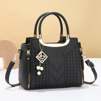 👜 50% RABATT! ✨ Dam handväska med topphandtag – V-sömnad, guldbeslag & flera fack – Elegant, rymlig & perfekt för arbete, shopping eller en utekväll 🌸
